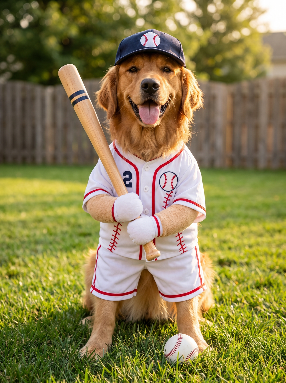 Grand Slam Pup Baseball Dog Costume